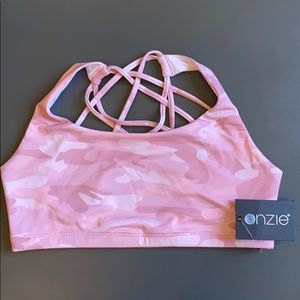 NWT Onzie Chic Yoga Pink Camo Sports Bra